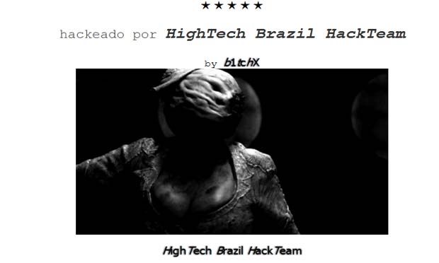 Hacked Brazil website